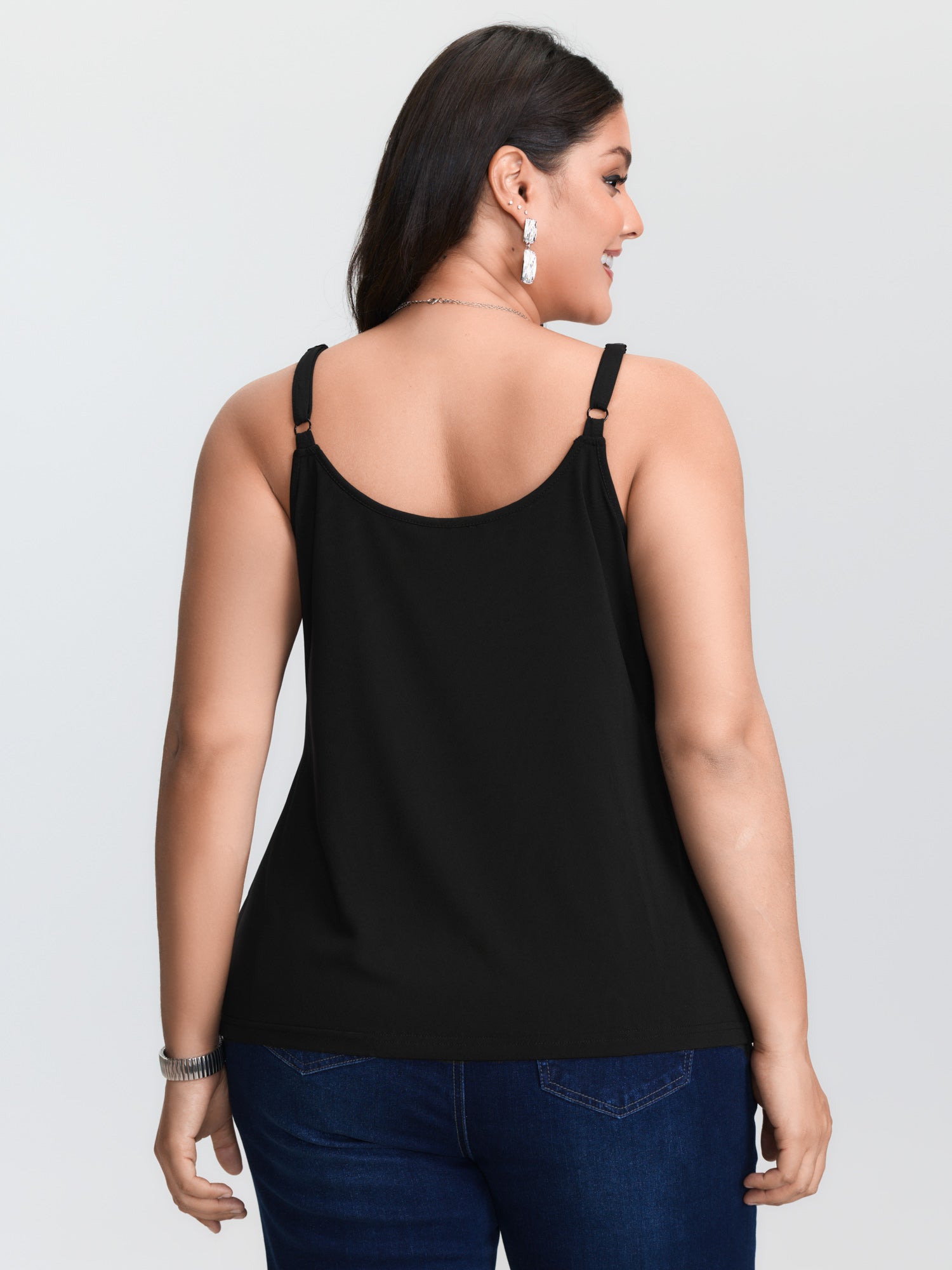 Черный вязаный топ-майка больш – обзор и цена Suspender Tank Top